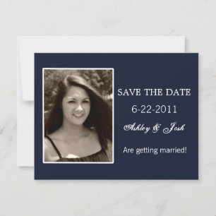 Navy Blue Save The Date Invites