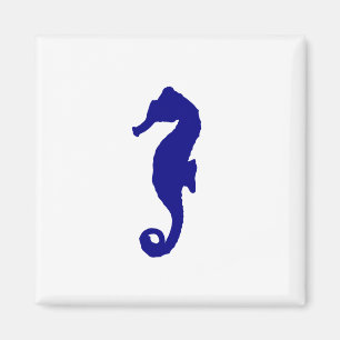 Navy Blue Seahorse Magnet