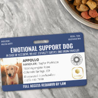 Navy Blue Service Dog 2 Logo & Photo ID