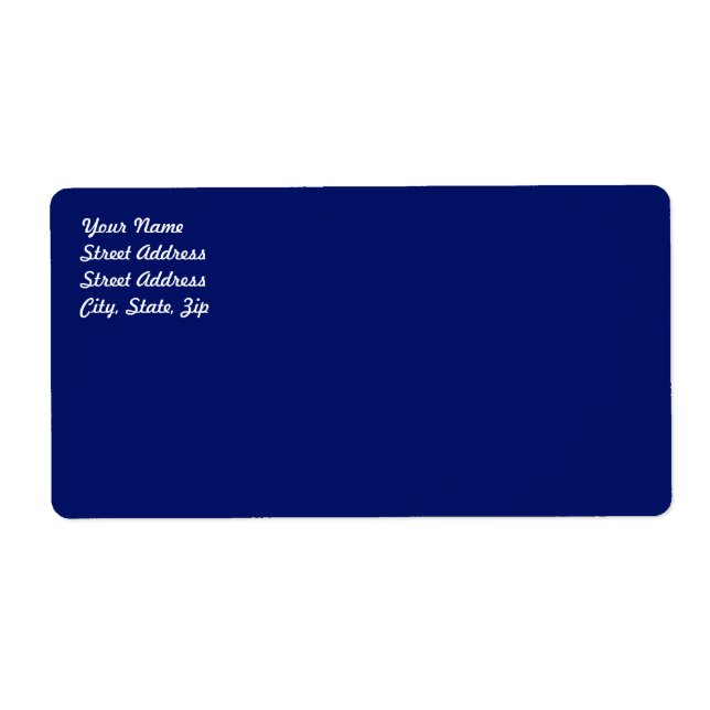Navy Blue Shipping Label (Front)