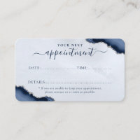 Navy Blue Silver Agate Glitter Sparkle Business