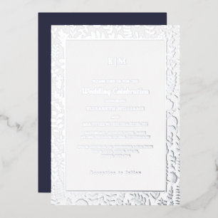 Navy Blue Silver Elegant Luxury Wedding Real