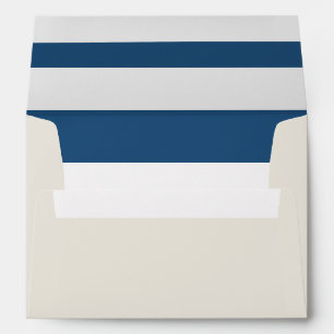 Navy Blue & Silver Personalised Envelope