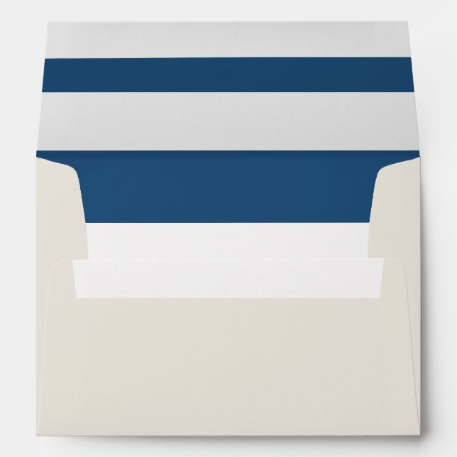 Navy Blue & Silver Personalised Envelope (Back (Bottom))