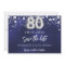 Navy blue silver stars 80th birthday