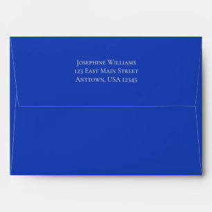 Navy Blue Simple A7 5x7 Return Address Envelope