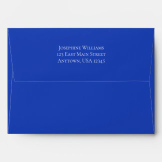 Navy Blue Simple A7 5x7 Return Address Envelope