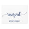 Navy Blue Simple Calligraphy Wedding Reserved Sign