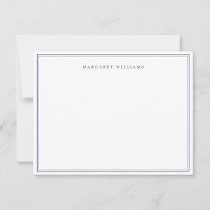 Navy Blue Simple Elegant Formal Full Name  Card