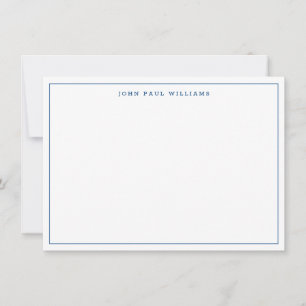 Navy Blue Simple Elegant Professional Thin Border Card