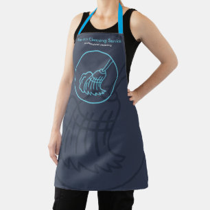 Navy Blue Simple House Cleaning Washing Apron