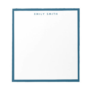 Navy Blue Simple Modern Notepad