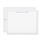 Navy Blue Simple Modern Professional Thin Border