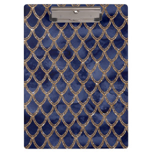 Navy Blue Snake Serpent Reptile Pattern Clipboard