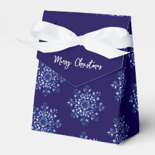 Navy Blue Snowflake Favour Boxes