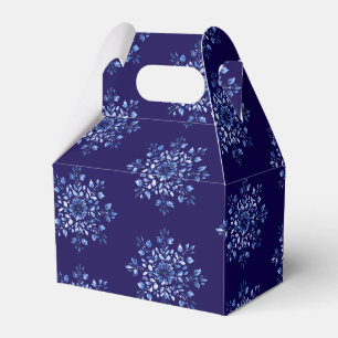 Navy Blue Snowflake Favour Boxes