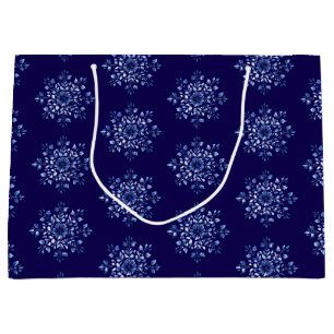 Navy Blue Snowflake Gift Bags