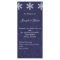 Navy Blue Snowflake Winter Wedding Program