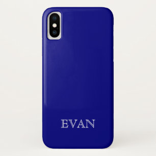 NAVY BLUE Solid Background iPhone X Case