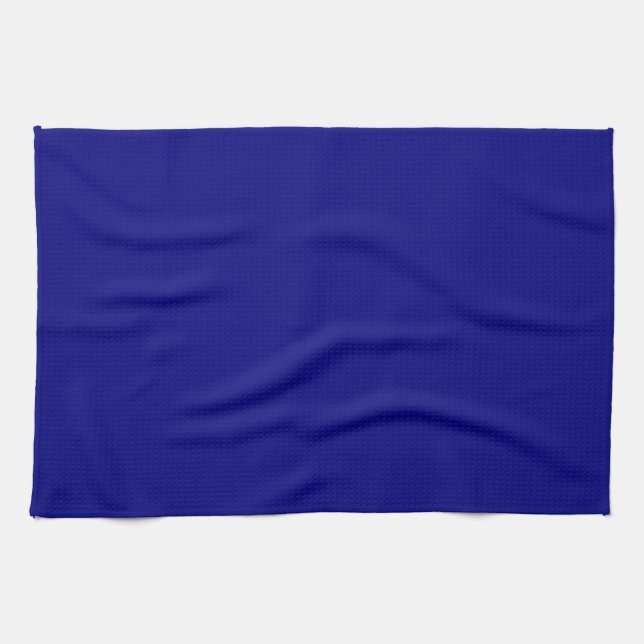 Navy Blue Solid Colour Blank Template Make Your Ow Tea Towel (Horizontal)