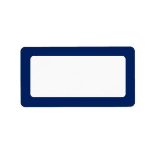 Navy blue solid colour border blank label