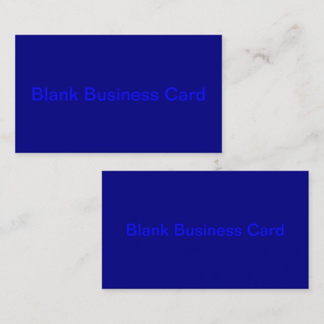 Navy Blue Solid Colour Business Card (Front/Back)
