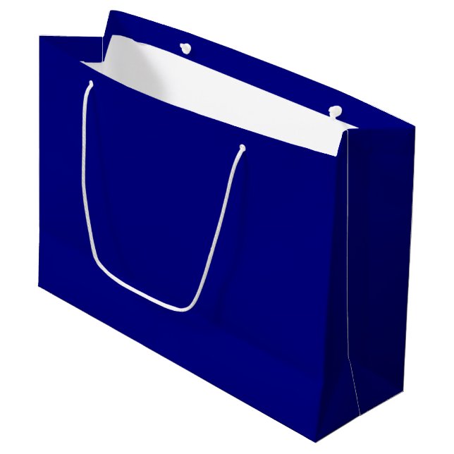 Navy Blue Solid Colour | Classic | Elegant Large Gift Bag (Front Angled)
