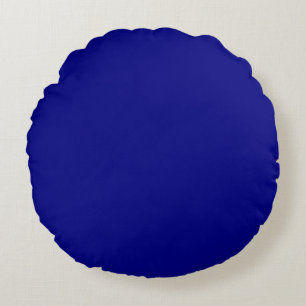 Navy Blue Solid Colour   Classic   Elegant Round Cushion