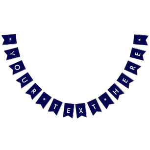 Navy Blue Solid Colour Customise It Bunting
