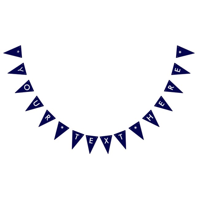 Navy Blue Solid Colour Customise It Bunting (All)