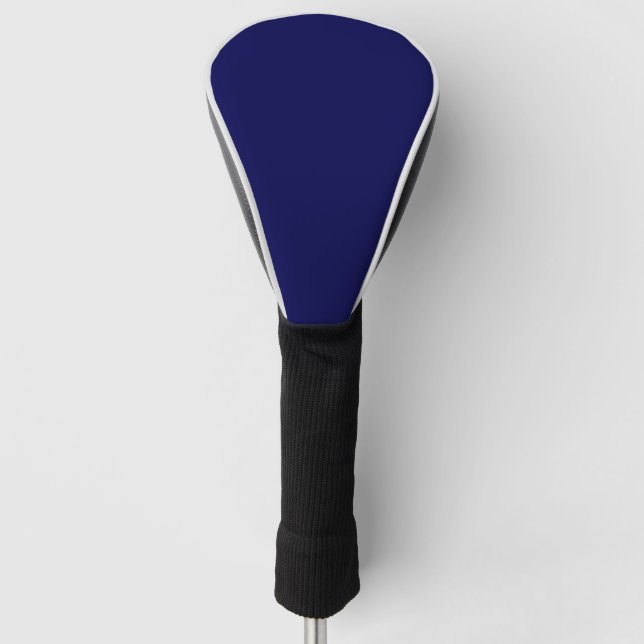 Navy Blue Solid Colour Customise It Golf Head Cover (Front)