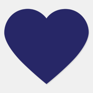 Navy Blue Solid Colour Customise It Heart Sticker