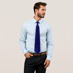 Navy Blue Solid Colour Customise It Tie