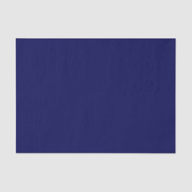 Navy Blue Solid Colour Customise It Tissue Paper (Front)