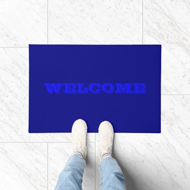 Navy Blue Solid Colour Doormat (Indoor)