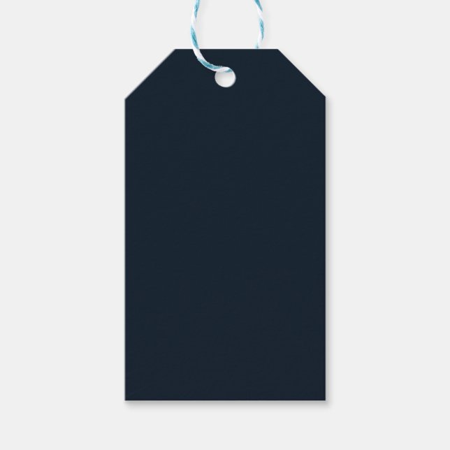 Navy Blue Solid Colour Gift Tags (Front)