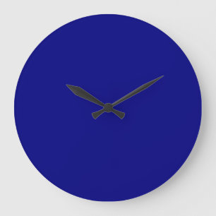 Navy Blue Solid Colour Large Clock