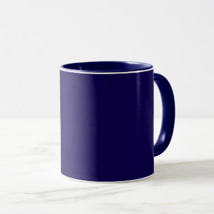 Navy blue solid colour mug