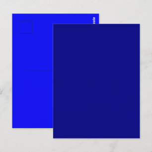 Navy Blue Solid Colour Postcard