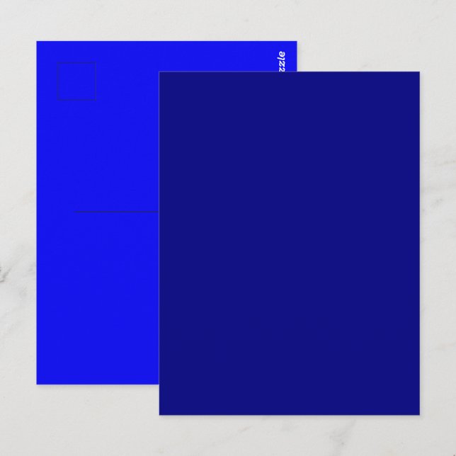 Navy Blue Solid Colour Postcard (Front/Back)