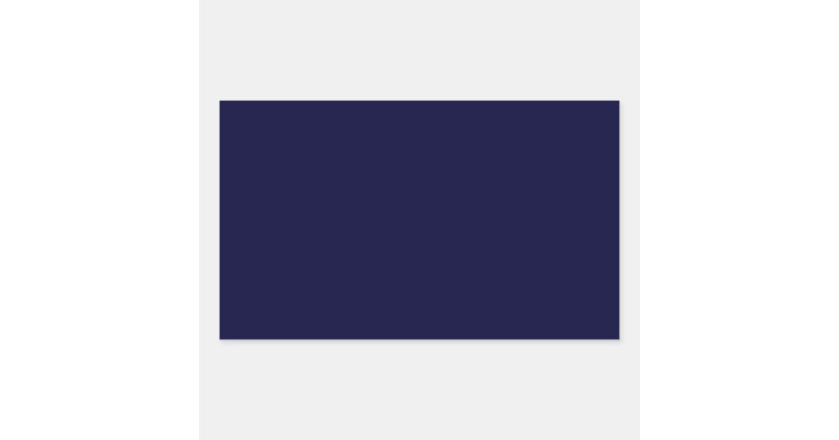 Navy Blue Solid Colour Template Rectangular Sticker Zazzle