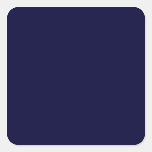 Navy Blue Solid Colour Template Square Sticker (Front)