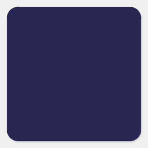 Navy Blue Solid Colour Template Square Sticker