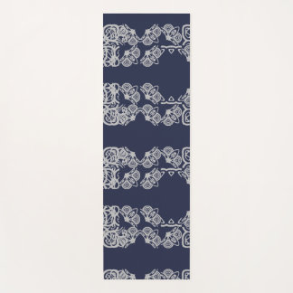 Navy Blue Soothing Pattern Yoga Mat