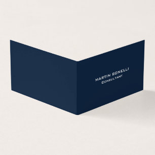 Navy Blue Special Unique Modern Consultant Business Card