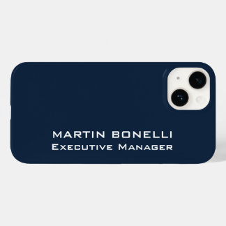 Navy Blue Special Unique Modern Executive Manager Case-Mate iPhone 14 Case