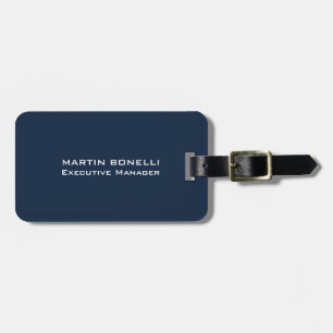 Navy Blue Special Unique Modern Executive Manager Luggage Tag