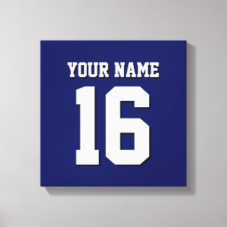 Navy Blue Sports Jersey Team Jersey Canvas Print