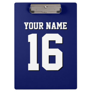 Navy Blue Sports Jersey Team Jersey Clipboard