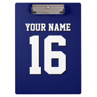 Navy Blue Sports Jersey Team Jersey Clipboard